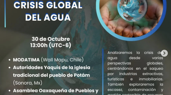 Foro Virtual: “Crisis Global del agua” (Asamblea del Istmo)